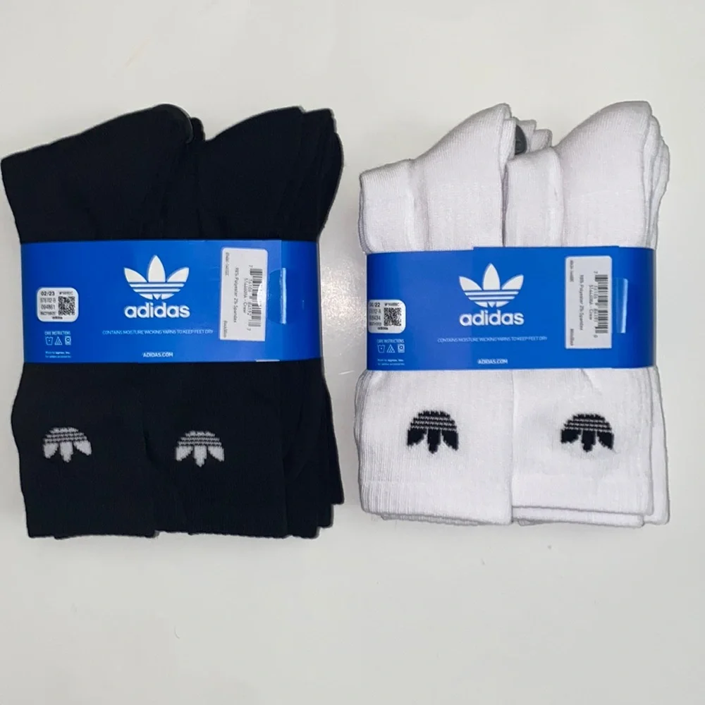 Adidas Originals trefoil Logo cushioned Crew Socks 12 pairs